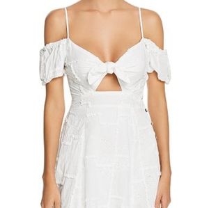 🌊SURF GYPSY TIE FRONT EYELET MINI DRESS